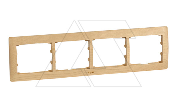 Galea Life - Рамка на 4 поста горизонтальная, Maple