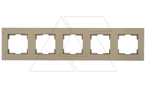 Rita - Рамка 5 постов, вертикальный монтаж, антрацит