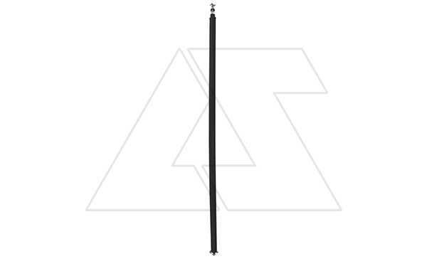 Колонна Snap-On 2,7m для потолка до 3,9m, 1 секция, корпус из алюминия, крышка ПВХ, цвет черный