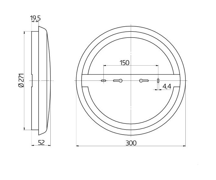 Светильник с датчиком движения B.E.G. AL8-25-300-LEDN-HF
