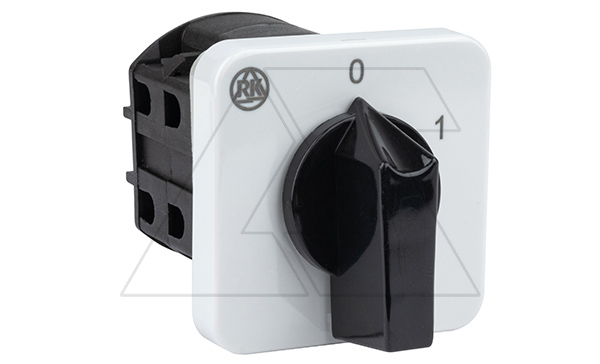 Переключатель BS 25 10 U, 3P, 25A, тип 0-1 (60°), 3NO на 1, 11kW(400VAC по АС-23), на дверь, фронт IP40