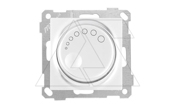 21 - Светорегулятор (RL) с подсветкой, поворотный, 600 Вт, белый