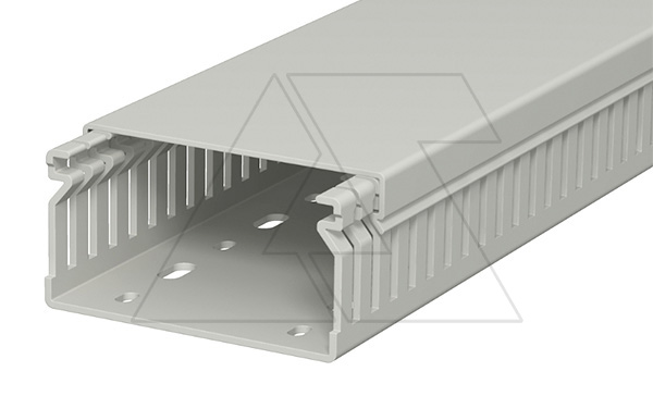 Перфокороб LK4 40080, органайзер для шкафов, 40 x 80 мм (глубина х ширина крышки), L=2000мм, RAL 7030 серый