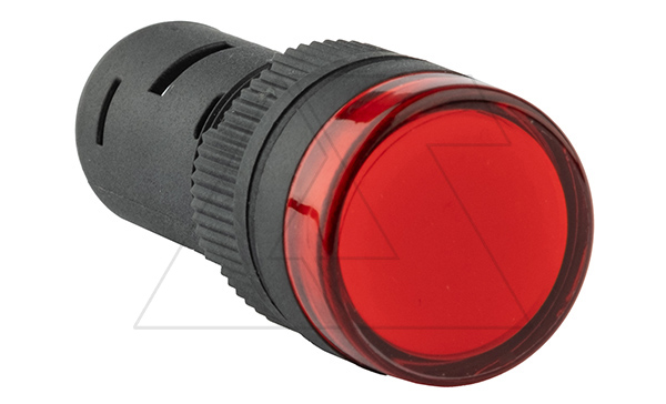 Индикатор светодиодный моноблочный AD16-16C, красный, LED 24VAC/DC, 16mm, IP50