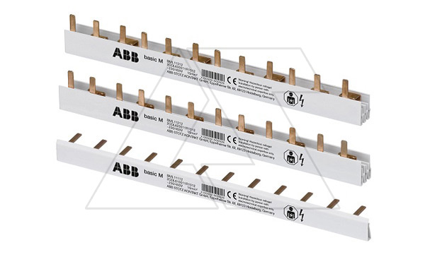 Шинка гребенчатая BML11256, 2P, 10мм2, 63A, штырь, на 56 соединений (1м)
