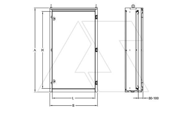 Дверь внутренняя для щита ECOMP-81240, RAL7035