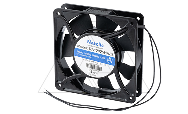 Вентилятор осевой NA, 120x120x25мм, 230VAC, 96м3/ч, 21Вт, 2300об/мин, 39дБА, подшипник скольжения