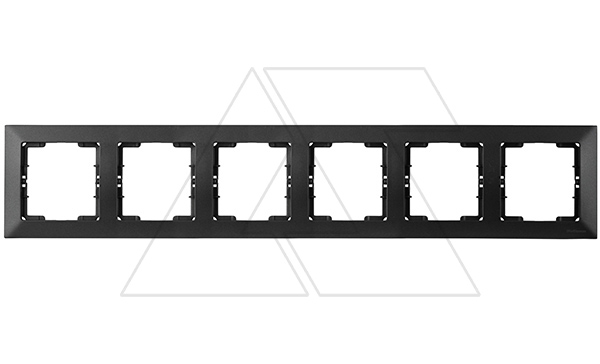 Candela - Рамка 6 постов, к механизмам серии 21, горизонтальный монтаж, дымчатый
