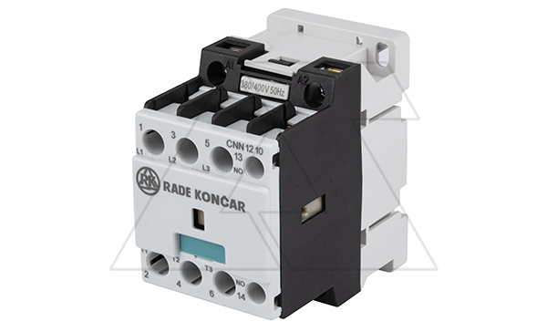 Контактор CNN 12 10 380/400V 50Hz, 3P, 12A/(25A по AC-1), 5.7kW(400VAC), 380/400VAC, 1NO