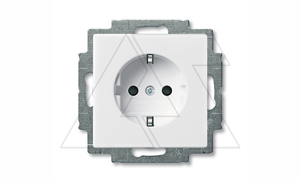 Basic 55 - Розетка 2P+E нем. стд. со шторками (сл.кость)