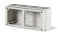 Бокс навесной M150 для встраиваемых разъемов уст. 2x 136x125, 328x150x115mm, IP66, серия DOMINO от интернет-магазина amperkin.by