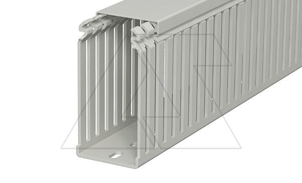 Перфокороб LKV 10050, органайзер для шкафов, 100 x 50 мм (глубина х ширина крышки), L=2000мм, RAL 7030 серый