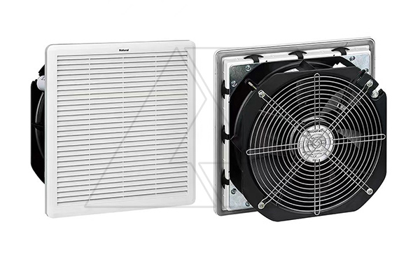 Вентилятор с фильтром SFF сдвижной 48Вт, 550м3/ч, 230VAC, габариты 320x320x95мм, вырез 291x291мм, IP54, RAL7035