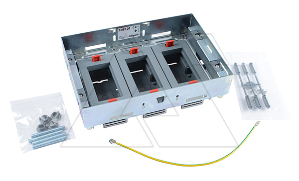 Основание монтажной коробки, горизонтальный монтаж, 12M(3x4), Hmin=92mm