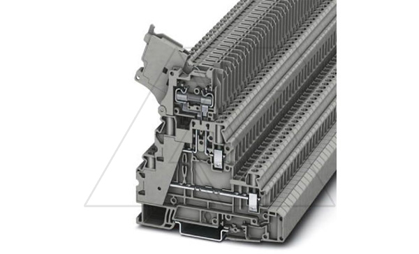 Клемма с держателем предохранителя UT 4-L/HESI (5X20) GY /6,2mm, винтовая, 4 присоед., 4(max 6)mm2, 6,3A/28A, 500V, серая