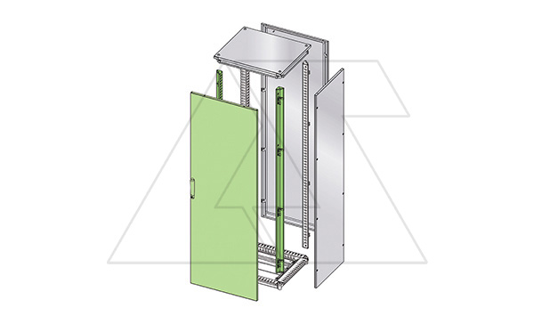 Дверь ENUX 1600x600мм (ВxШ) с 2 передними стойками, RAL7035