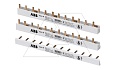Шинка гребенчатая BML11357, 3P, 10мм2, 63A, штырь, на 57 соединений (1м) от интернет-магазина amperkin.by