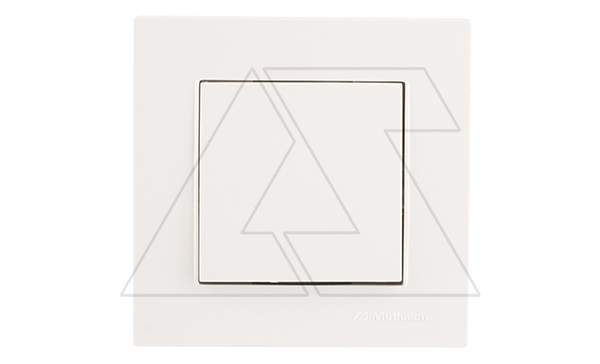 Rita - Выключатель, пруж. зажимы, (в комплекте с рамкой), белый