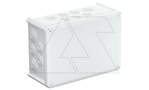 Коробка распред. T 350 без клемм, IP66, 285x201x120мм, 16хМ32, 8хМ40, серый, полипроп. армир.стекловол