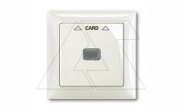 Basic 55 - Лицевая панель для выключателя с ключом-карточкой механизм 2025U (шале-белый)