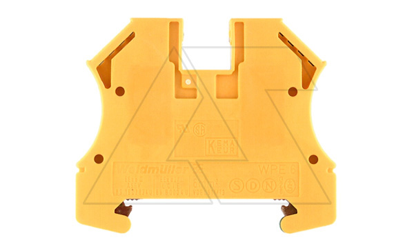 Клемма WPE 6 для заземления, желто-зеленая