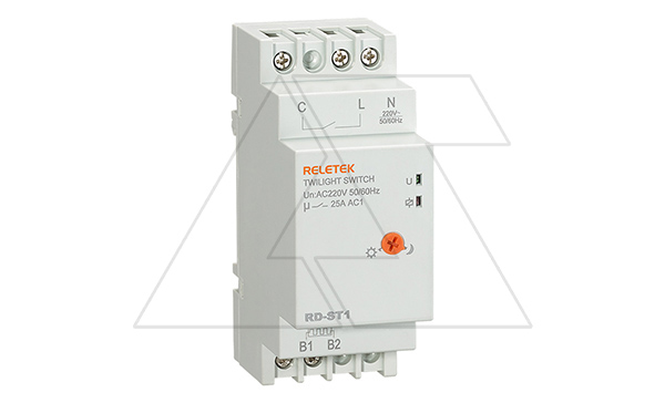 Фотореле RD-ST1, 1NO, 25А(250VAC), 230VAC, 2_100 Lux, с датчиком IP65, 2M (стикерованный)
