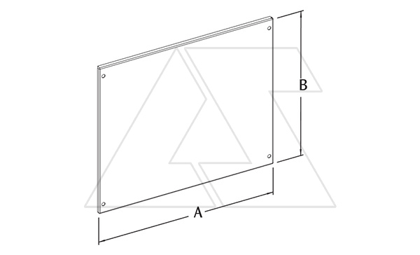 Панель глухая 600х676мм (ВхШ) для щита Ш=800мм, RAL 7035