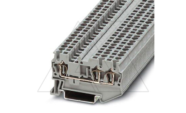 Клемма проходная ST 4-TWIN /6,2mm, пружинная, 3 присоед., 4(max 6)mm2, 32A, 800V, серая