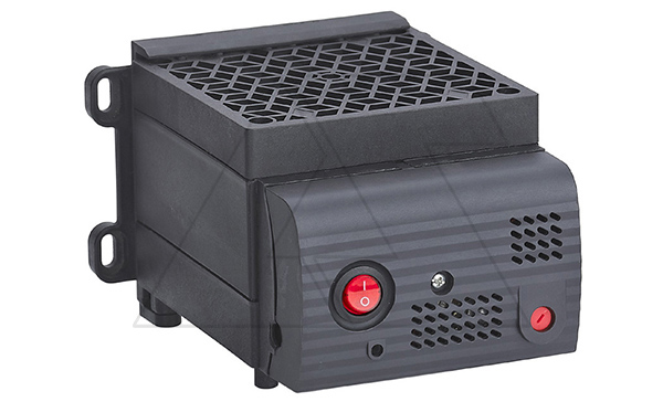 Нагреватель NTL 1200RD 900W полупроводниковый в пластик. корпусе с вентилятором, выкл. и термостатом, 230VAC, винт. клемма, на дин-рейку/панель