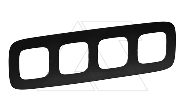 Valena Allure - Рамка 4 поста верт/гориз, матовый черный