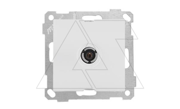 21 - Розетка TV, проходная, белый