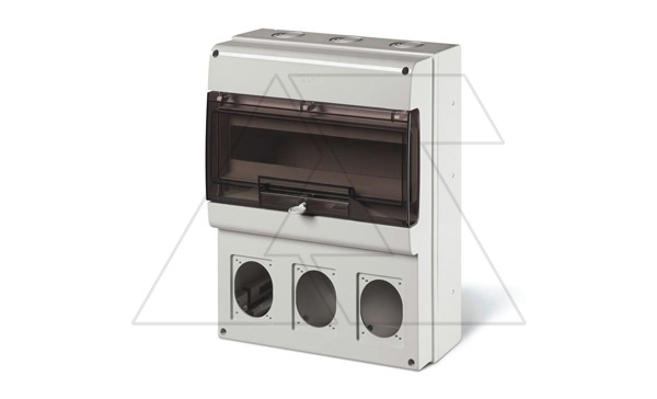 Щит комбинированный навесной M400, 16M + 3x 70x87(84x106), 328x400x140mm, IP66, серия DOMINO