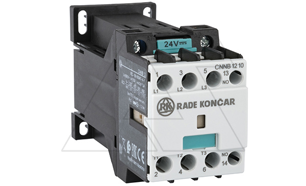 Контактор CNNB 12 10, 24VDC, 3P, 12A/(25A по AC-1), 5.7kW(400VAC), 1NO, Uk=24VDC