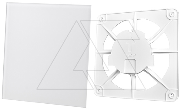 Решетка вентиляционная с панелью декоративной универсальной dRim, стекло, белый глянец