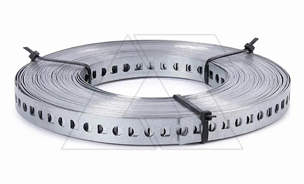 Лента 5055 LII17 FS RU монтажная перфорированная в карт. упак., 17x0,6мм, L=25м, перфор. Ø6,5мм, сталь, гальван. оцинк.