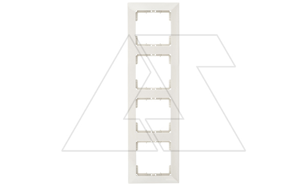 Candela - Рамка 4 поста, к механизмам серии 21, вертикальный монтаж, белый