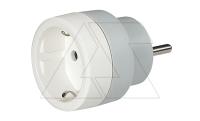 Адаптер 16А 2Р+Е с нем. на франц. стд., белый/серый (Европа-Франция)