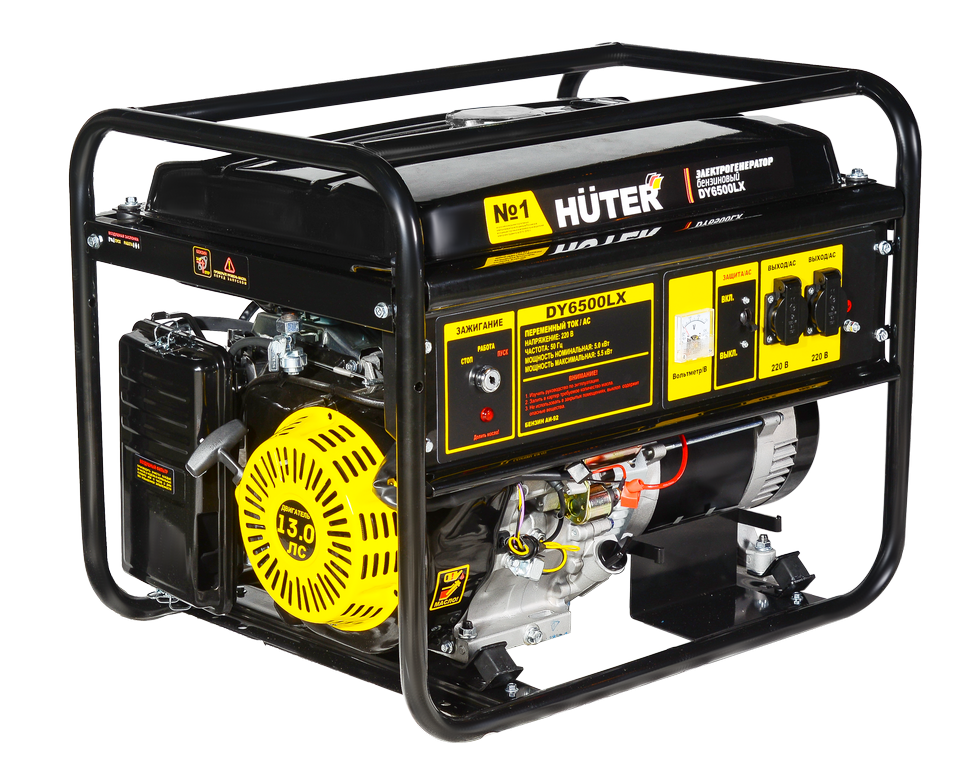 Генератор бензиновый Huter DY6500LX с электростартером от интернет-магазина amperkin.by