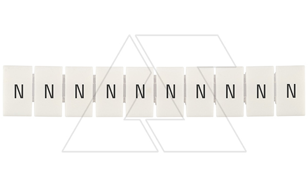 Маркировка клеммных модулей CA509/K5/H/N для клемм 5mm, гориз. "N" (упак. 100шт.)