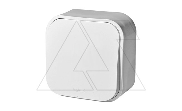 Quteo - Переключатель на 2 направления, накладной монтаж, винт. зажимы, белый