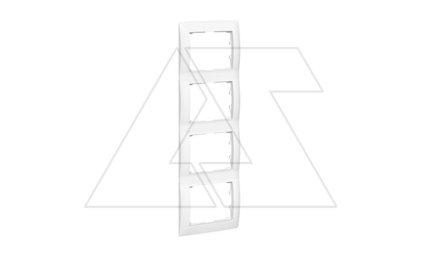 Galea Life - Рамка на 4 поста вертикальная, White