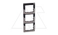 Galea Life - Рамка Metallic на 3 поста вертикальная, Black Nickel от интернет-магазина amperkin.by