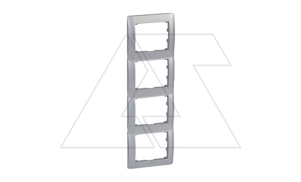 Galea Life - Рамка на 4 поста вертикальная, Aluminium