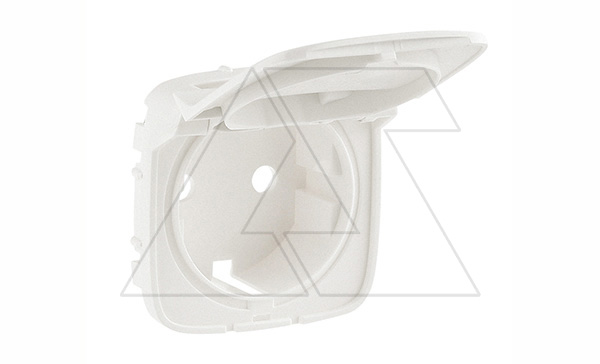 Valena Allure - Лицевая панель розетки 2P+E с крышкой, жемчуг