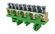 Клеммник Morek для заземления PE9  9x1,5_16mm² Cu, 63A, 690V, зеленый, на DIN-рейку (стикерованный) от интернет-магазина amperkin.by