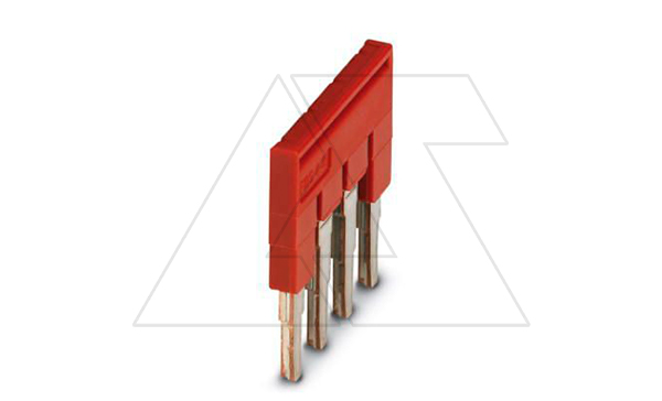 Перемычка FBS 4-6 на 4 полюса, для клемм 6,2mm, 32A, красная