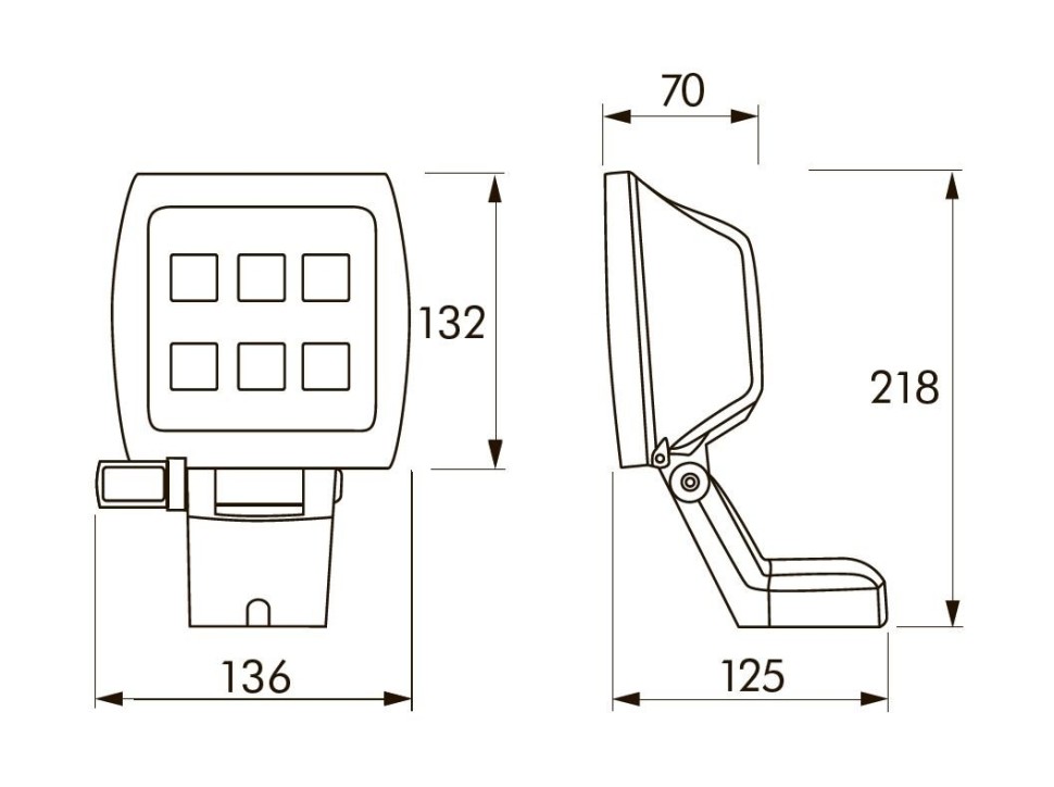 Прожектор B.E.G.  FL3-LED-130 со светодиодами и встроенным датчиком движения
