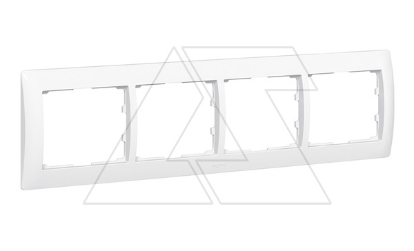 Galea Life - Рамка на 4 поста горизонтальная, White