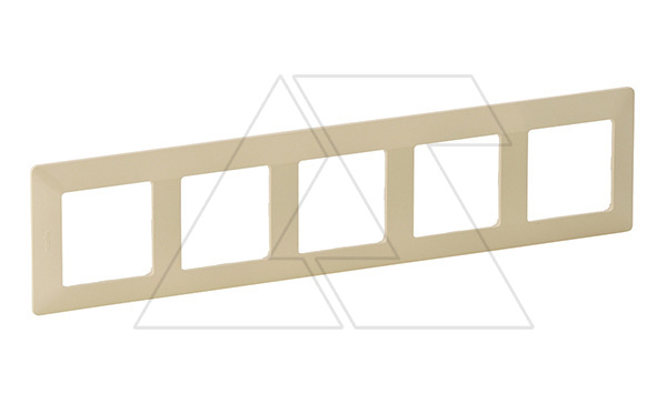 Valena Life - Рамка 5 постов верт/гориз, слоновая кость