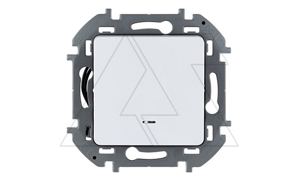 Inspiria - Переключатель на 2 направления с подсветкой (белый)